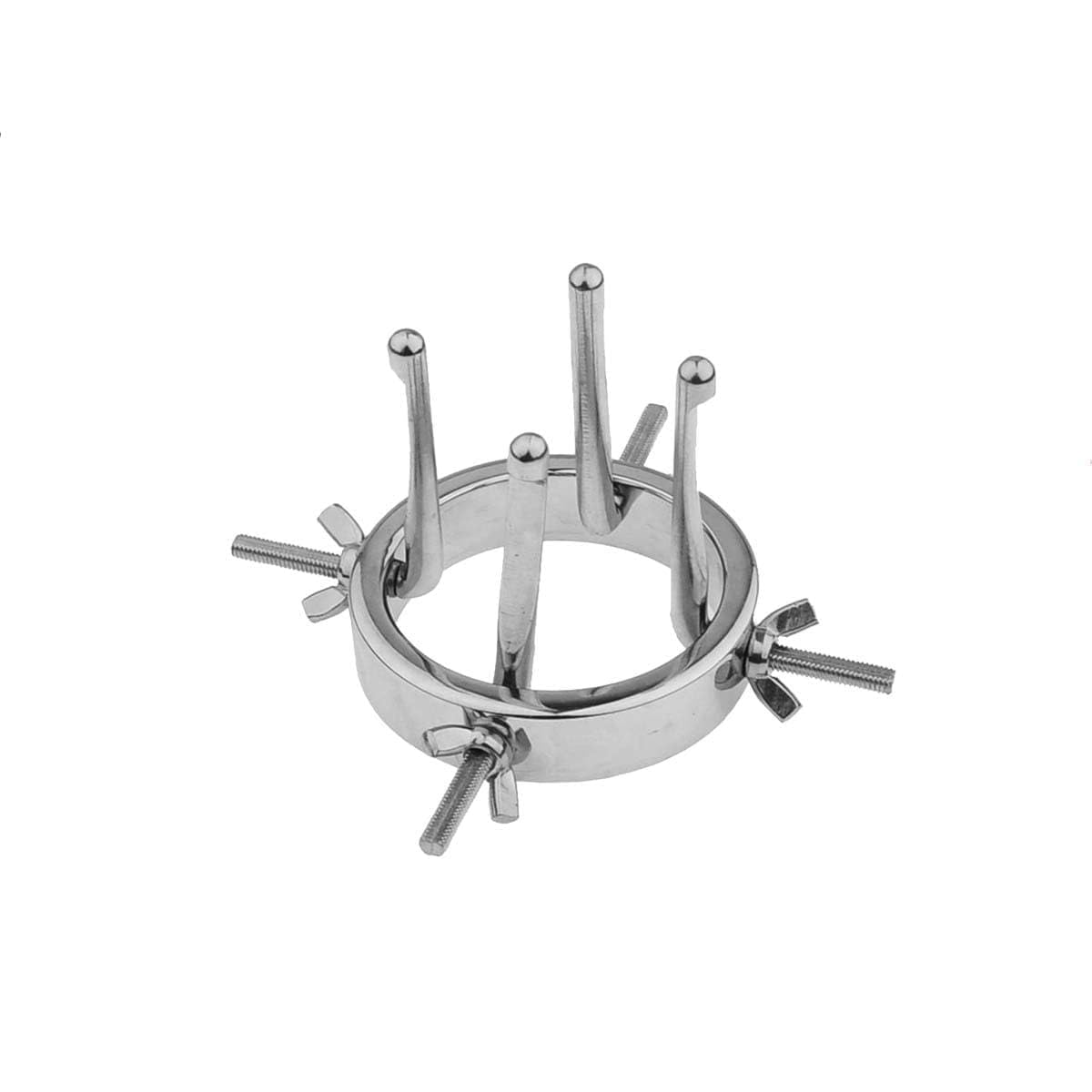 Expansor de acero inoxidable blanco con 4 pilares ajustables para entrenamiento