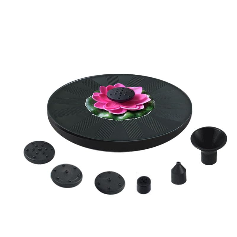 ZIBUYU® Solar Water Fountain for Home Garden - Lotus Flower Shaped Waterfall, Floating Brushless Pump, 8 Nozzles ABS Material, for Terrace Garden Setup, Aquarium, Fish Pond & Outdoor Decor-image-6