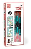 Scratch 276182059 Start to Dart Spielset, Dartspiel für Kinder, inkl. Zielscheibe und Wurfpfeilen, Motiv Einhorn, 60x38cm, bunt