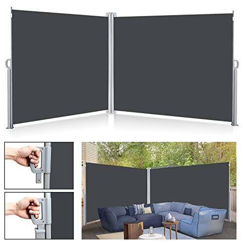 Ansobea Seitenmarkise mit Bodenhalterung Ausziehbar...