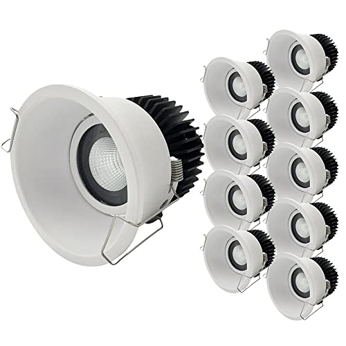 10�p�b�N LED �A���`�O���A �X�|�b�g���C�g 7W/9W/15W/20W ���E���hLED�_�E�����C�g 25° �p�x���߉\ �����Ɩ��p �A�C�{�[���^ ���g���t�B�b�g �X�|�b�g���C�g 20W-4000K,9w-White light
