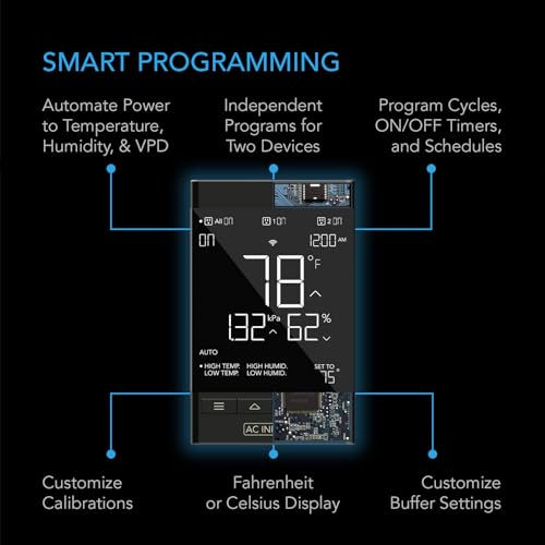 AC Infinity Controller 79, Temperature Humidity Outlet Controller, WiFi App - image 2