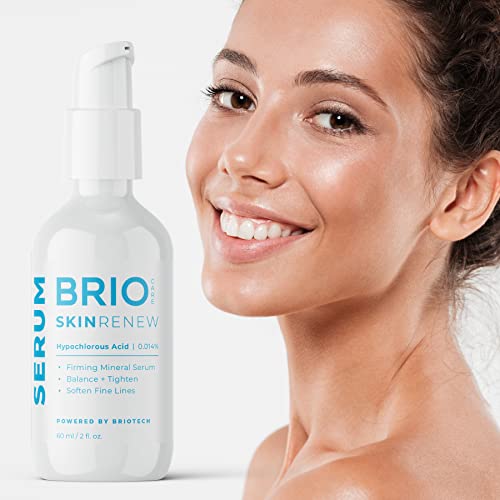 Briocare Skin Renew Serum, Firming Hypochlorous Acid Mineral Gel, Soften Fine Line Tighten Wrinkles, Smooth Face Neck Chest, Anti-Aging Spot Corrector, Hydrate Dry Red Skin, Clean Skincare By Briotech #TOP2
