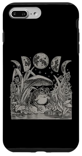 Whimsy Goth Fairycore Grunge Frog Mushroom Moon Vintage �X�}�z�P�[�X iPhone 7 Plus/8 Plus �p