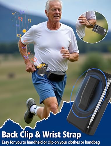 Rádio meteorológico NOAA portátil, rádio AM FM operado por bateria com alto-falante de 3 W, transist