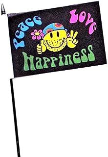 Peace, Love and Happiness Celebration Pride Waving Flag 6" x 4" inch Flag Superstore