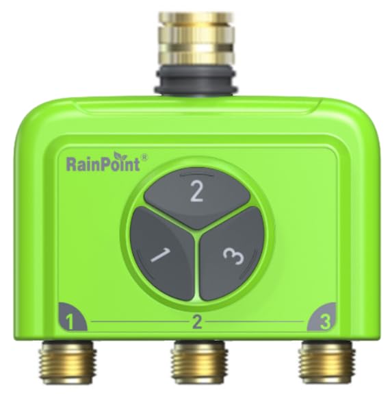 RAINPOINT Timer dell'acqua WiFi a 3 zone senza hub, regolatore intelligente per irrigazione del tubo da giardino, funziona con gateway HWG023, sistema di irrigazione automatico/manuale per prato e