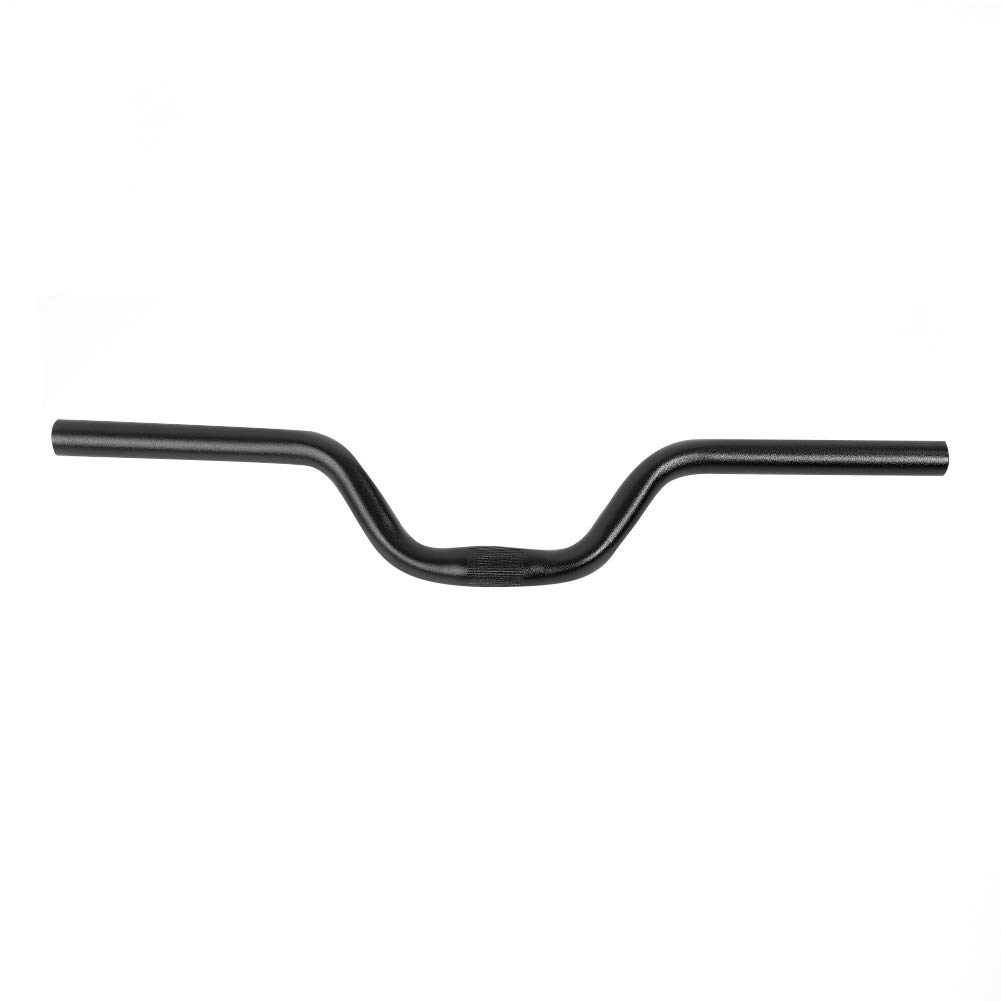 Mountain Bike Handlebar - Aluminum Mountain Bike Road Bicycle Fixed Gear Riser Bar Handlebar 25.4mm 520mm (Color : Black)