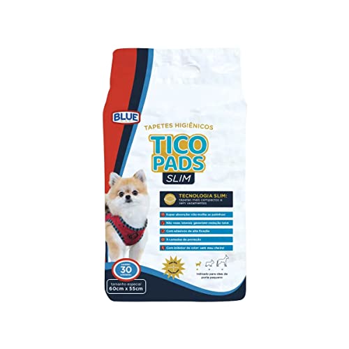 Tapete Higiênico Tico Pads Slim 60x55cm Blue - PP160