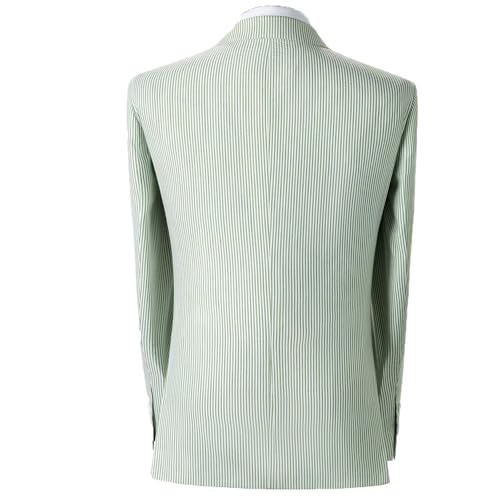 Men Seersucker Striped Blazer Sports Coat Jacket for Men Classic Summer Seer Sucker Suit Beach Wedding Tuxedo Blazers2