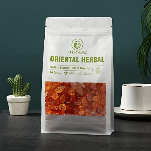 APEACHGIRL Yunnan Premium Natural Wild Peach Gum (16 oz / 1LB), Edible Gum, Health and Beauty Leisure Dessert, Resealable Bag