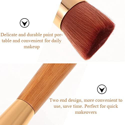 Akaok 1 Pack Double Ended Blush Makeup Brush Precision Bb Cream Liquid Foundation Blend Makeup Brush - Professional Beauty Brush #TOP5