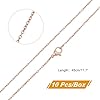 UNICRAFTALE 10 pièces Environ 45 cm (17.7 pouces) Chaîne de Collier en Or Rose avec Fermoir à Pince de Homard en 304 acier Inoxydable Placage Sous Vide Chaîne Classique de Collier Chaîne #2