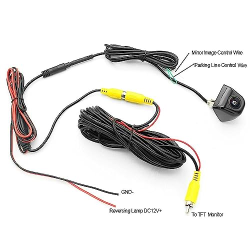 Image of Backup Camera, Waterproof IP68 Backup /Front View Camera, Car Rear View Camera Night Vision with Infrared LED, 170All-Round View, Reverse Camera for Cars, Trucks, RV, SUV, Van (Black)