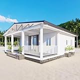 Prefab Tiny Homes to Live in for Adults, 20Ft&40Ft Tiny Home for Sale Prefab Portable Modular Home Customizable with 2 Bedrooms, 1 Fully Equipped Bathroom and Kitchen, 1 Living Room