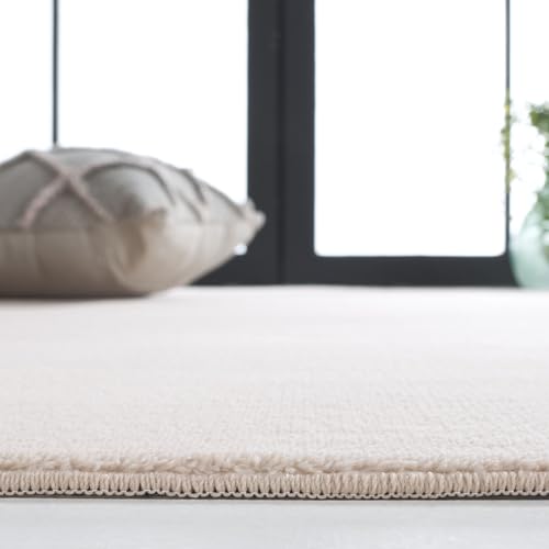 Tapis de salle à manger boho beige lavable en machine 91x152 - 4