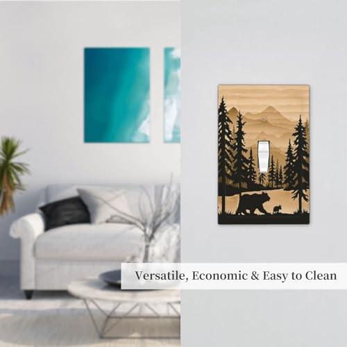 Plaque murale décorative en pin rustique ours marron pour embellir le bureau - 8