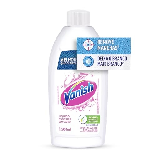 Tira Manchas Vanish Líquido Crystal White para roupas brancas 500ml