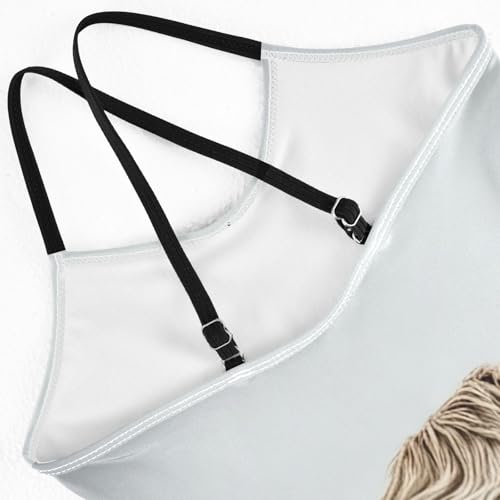 CHIFIGNO Cow Swimming Suit for Girls Quick Dry Crossback One Piece Swimming Suit with Adjustable Strap 3T4
