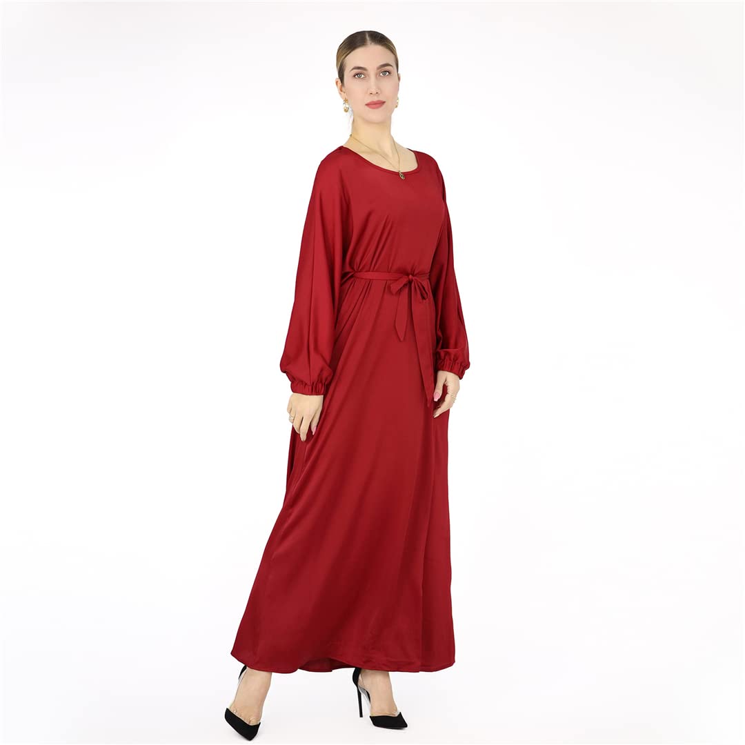 Moslim Jurk voor Vrouwen Abaya Hijab Kleding voor Moslim Vrouwen Lange Mouwen Losse Bidden Niqab Boerka Lange Jurk Hijab,140cm,Green