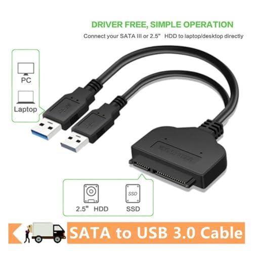 Adaptador SATA a USB 3.0 para discos duros 2.5" SSD HDD miniatura 2