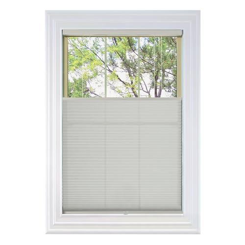BlindsAvenue Cordless Top Down Bottom Up Cellular Honeycomb Shade, 9/16" Single Cell, Light Filtering, Winter White, Size: 68.5" W x 72" H