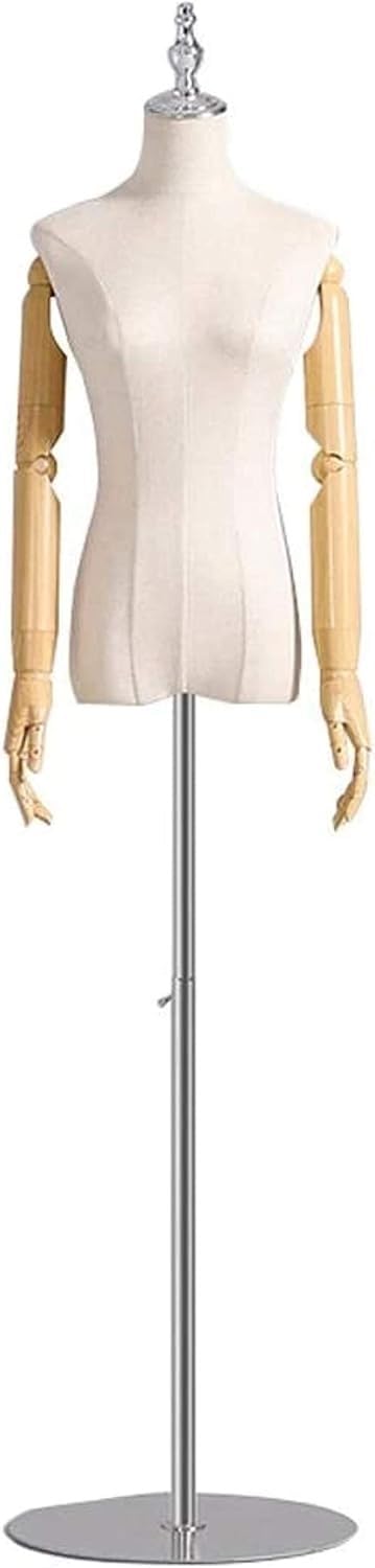 CONGRUI Professional Female Tailors Dummy Sewing Torso Body Mannequin with Plastic Model Clothing Display