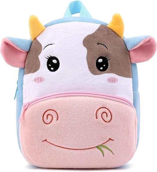 Meenamart kids velvet school bag plush cute backpack baby Girls & boys Pre-school travel bag(peppa pig Bag)3-4 Years kids-image-24