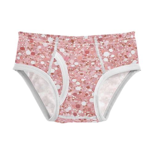 KLL Rose Gold Pink Glitter Toddler Boys Comfort Nighttime Underwear Cute Children Panties