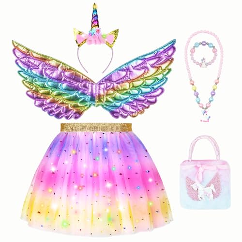 Rolevoria Unicorn Costume Set, 6PCS Princess Dress Up...