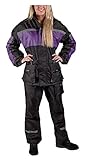 Fulmer Women's 452 Legacy Two-Piece Reflective Rain Suit - Black & Purple (XL)