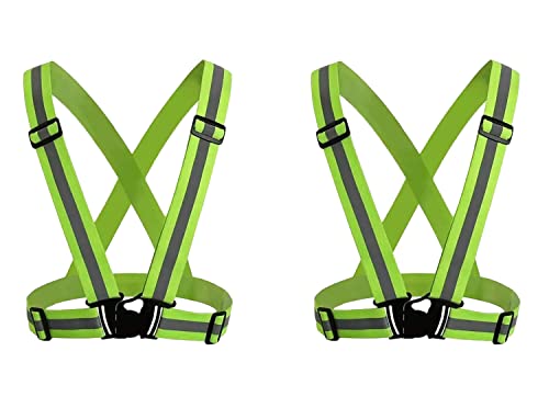 Image of Robustt High Visibility Protective Safety Reflective Vest Belt Jacket, Night Cycling Reflector Strips Cross Belt Stripes Adjustable Vest Safety Jacket