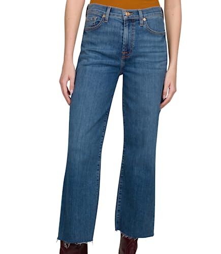 7 For All Mankind Women's Wide-Leg Crop Jeans in Alexa
