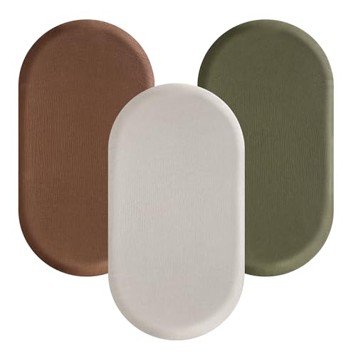 Image of MomK!ds Muslin Bassinet Sheets, 3 Pack Bassinet Mattress Sheets, Soft Breathable Baby Bassinet Sheets for Boy Girls Fit for Baby Bassinets, Cradle, Moses Basket Oval Rectangle Pad/Mattress