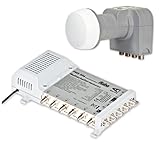 Fuba 6-Teilnehmer Digital Umrüstset - Bestehend aus Fuba DEK 406 Quattro-LNB und Fuba FMS 506 HDTV Multischalter
