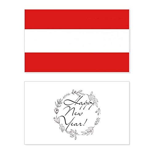 Tarjeta conmemorativa de Año Nuevo con bandera de Austria para coleccionistas