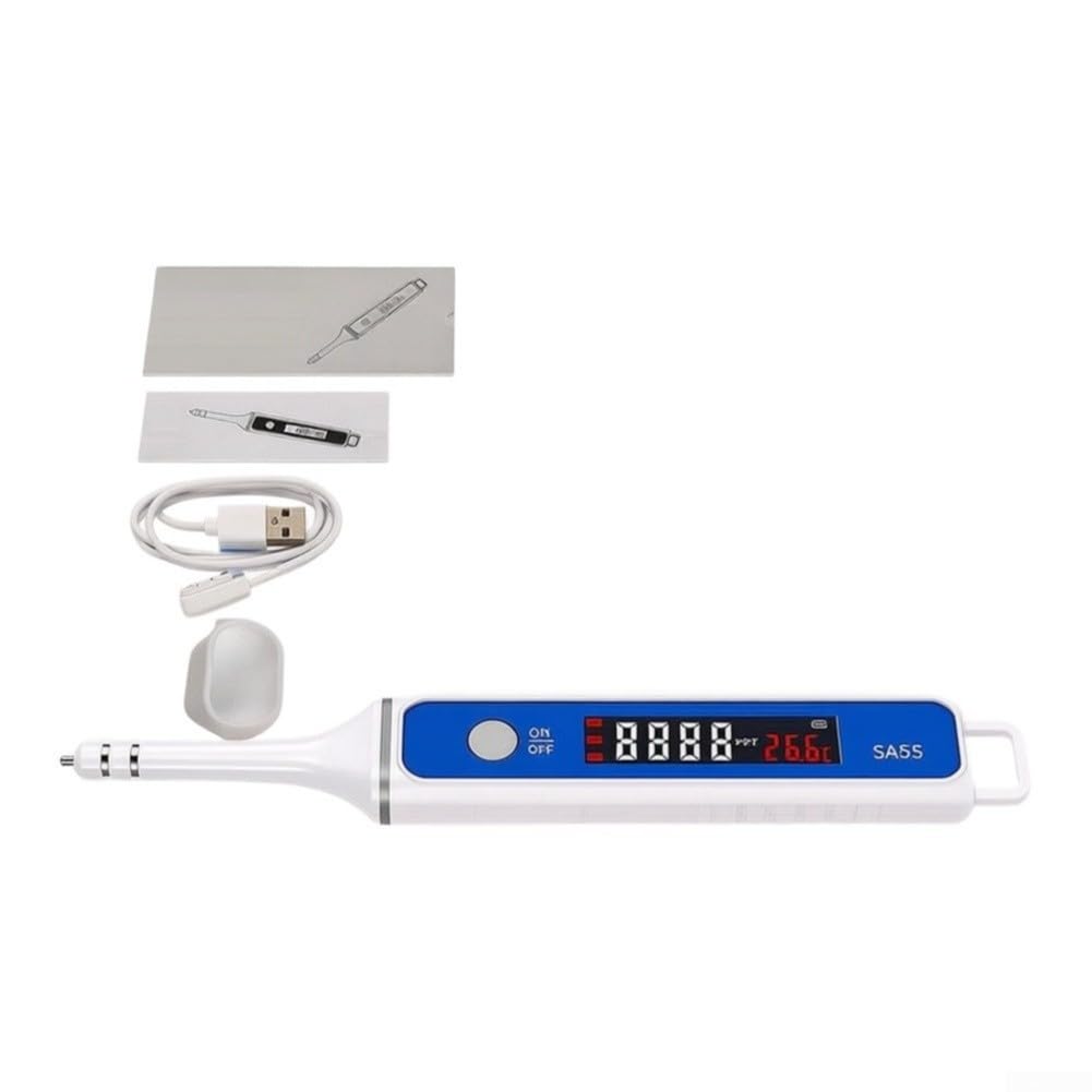 Medidor digital de Salinity 0-26% de alta temperatura (SA55) | Mediciones de sal 0-26%, calcula el sonido, pantalla LCD grande, interruptor de un botón, prueba de pan de alimentos