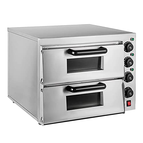 Electric Pizza Oven Commercial Single Deck/Double-Deck Pizza Drawer Toaster Oven Countertop Stainless Steel Multipurpose Snack Toaster Oven #TOP6
