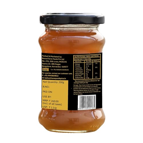 Image of Honey and Spice Wild honey combo - Himalayan (200 gms), Central Indian (200gms) & South Indian (200 gms) Wild honey. Natural and Unprocessed honey | 100% Raw and Pure