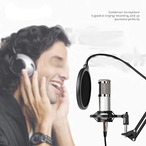 Microphone condensateur 3.5mm pour enregistrement et chant sur PC