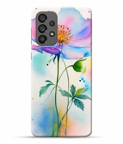 Image of Printed Hard Back Case Cover & Compatible for Samsung Galaxy A73 5G / Samsung A73 5G | Rose Painting Art (Multicolor) - D1204