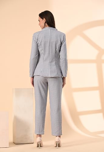 Image of Women's 3-Piece Formal Suit Set - Cotton Blend Blazer, High-Waist Pants & Camisole | Stylish Business Attire & Office Wear for Work, Interviews & Events