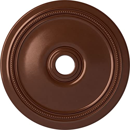 Image of Ekena Millwork CM24DICPS Diane Ceiling Medallion, 24 inchOD x 3 5 /8 inchID x 1 1 /4 inchP (Fits Canopies up to 6 1 /4 inch), Hand-Painted Copper Penny