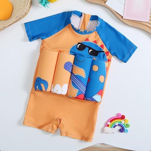 Traje de baño flotante para niños con diseño de dinosaurio 2