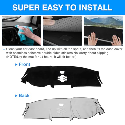 Image of Autorder Dashboard Cover Mat for 2025 2026 Acura MDX Accessories Dash Cover Upgrade Velvet Dash Mat Sunshade Glare UV Rays Protector