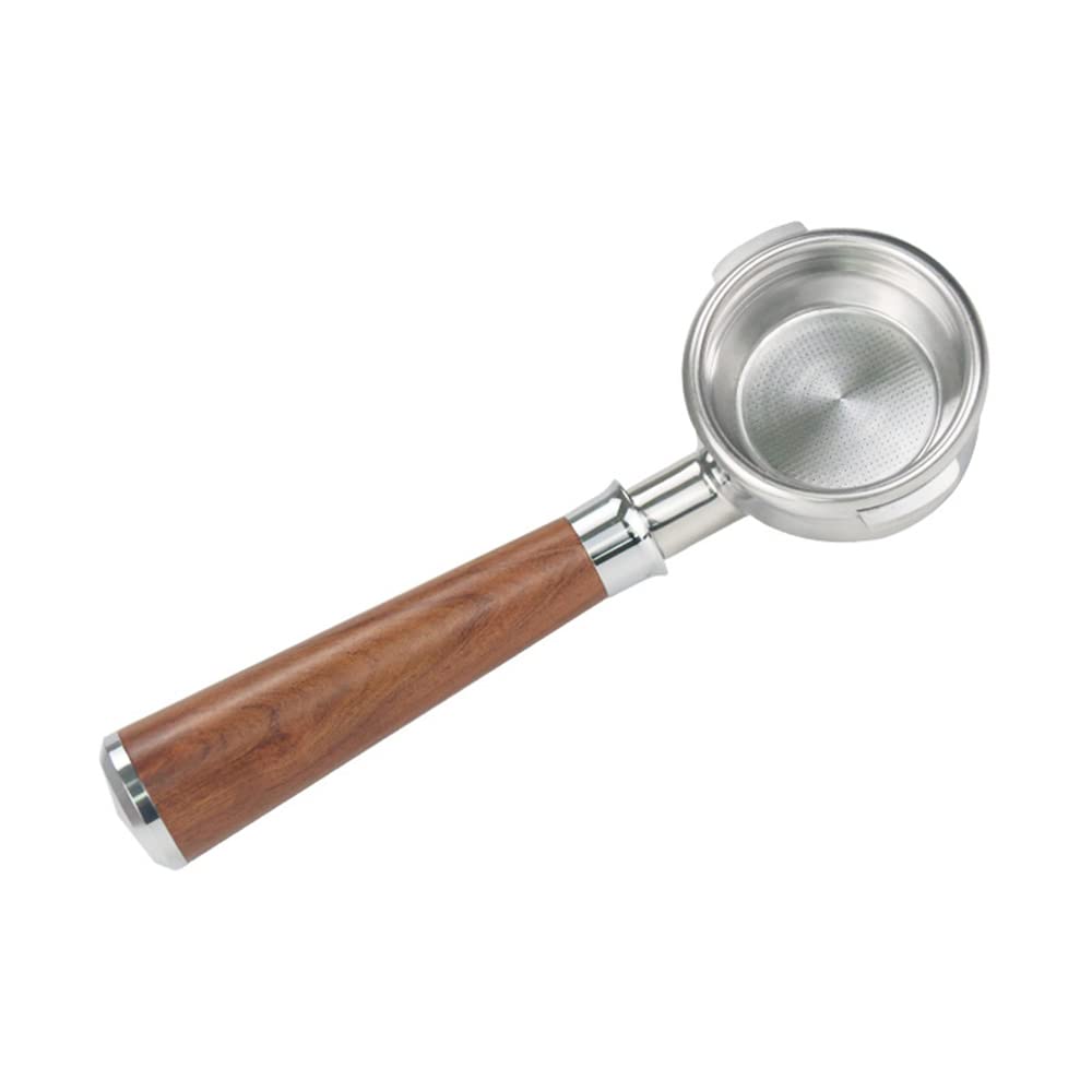 Portafiltro sin fondo de acero inoxidable de 58 mm con cesta de filtro de taza, apto para cafetera espresso Breville, dos orejas, tipo A