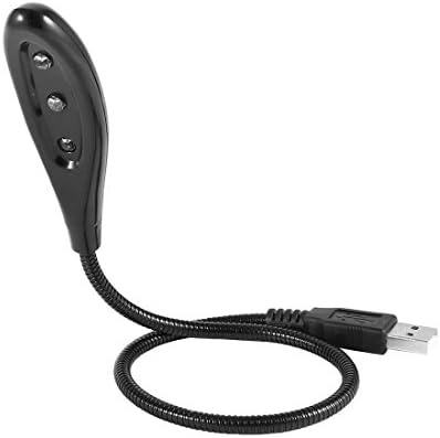 Ruilogod Computer 42cm Long USB Port Flexible Gooseneck 3 LED Light Black(id:15 38b a5 896 752 image 2