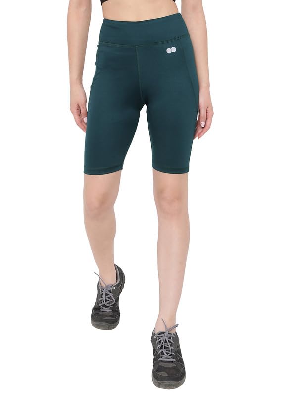 Image of Clovia Women's High Rise Active Cycling Shorts with Side Pocket