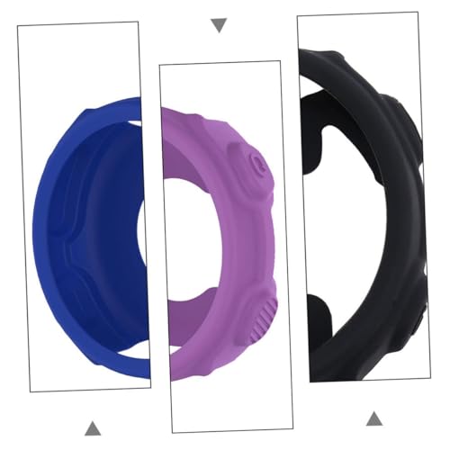 Funda protectora de silicona para reloj Forerunner marco resistente flexible azul negro 4