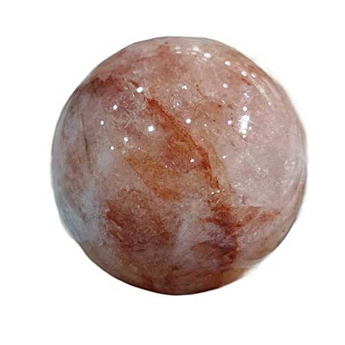 Natural RED Glue Flower Stone Ball Reiki Stone Decoration (Size : 400-450g)